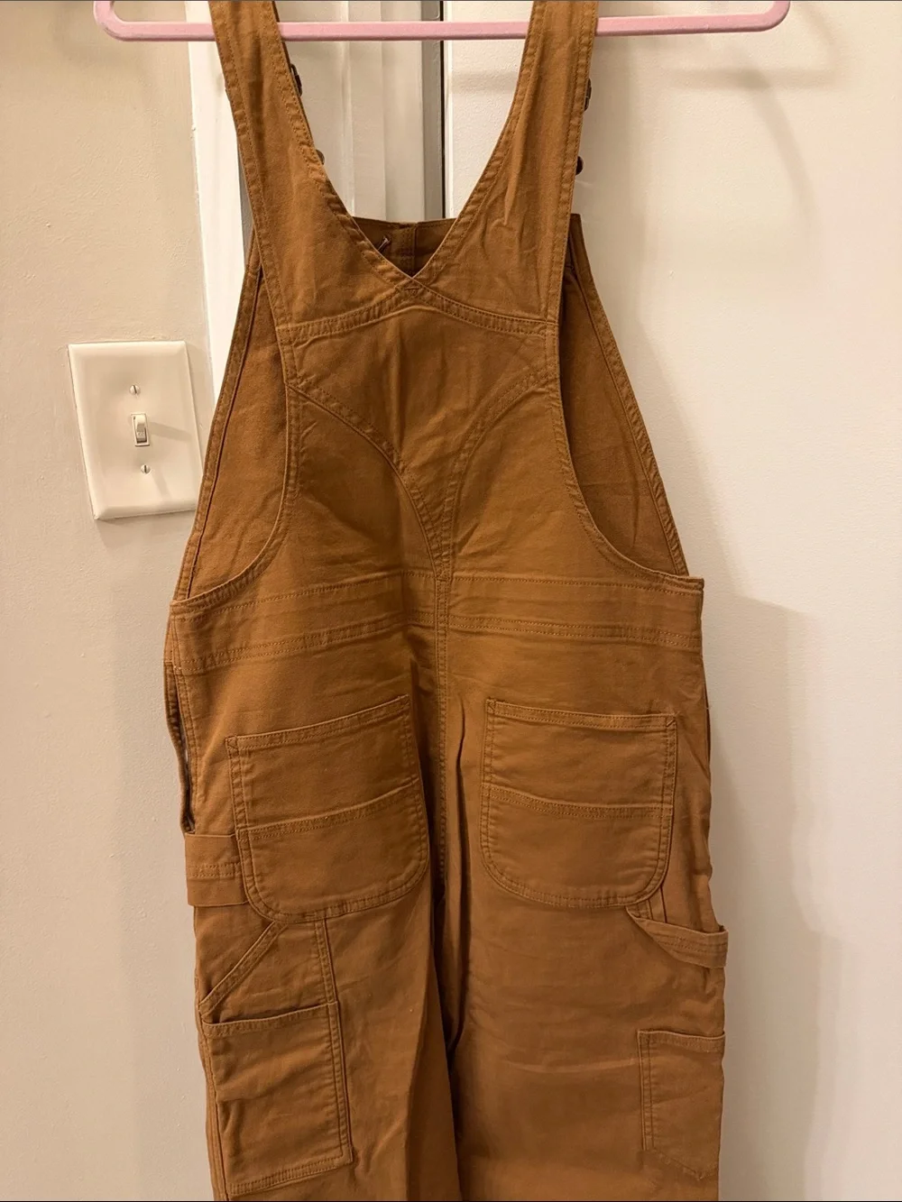Carhartt Tan/Brown Duck Bib Overalls